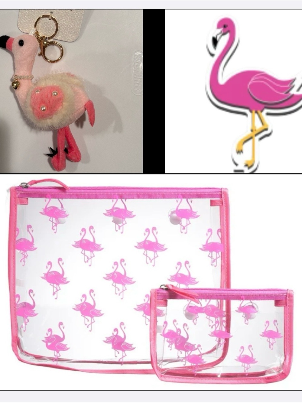 Bogg Bagg Pink Flamingo inserts, bit, and Piper K plush bag charm /NEW packaging